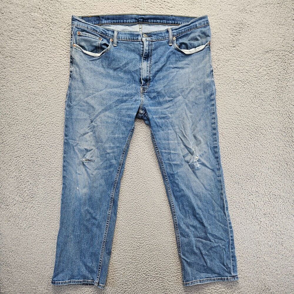 Levis 559 Jeans‎ Mens 42x32 Blue Denim Straight Leg Medium Wash